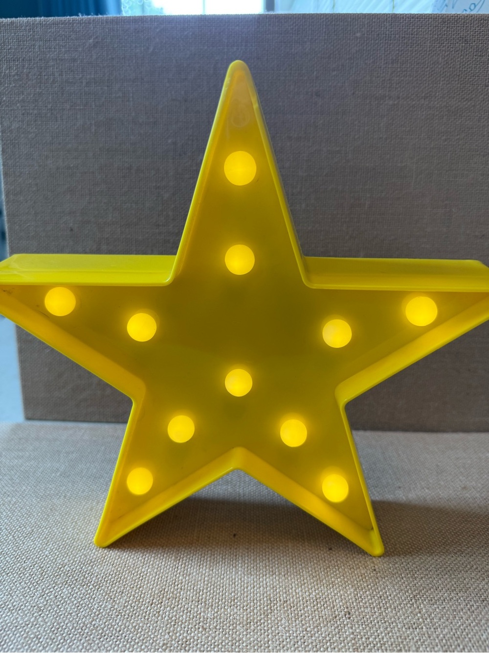 Yellow LED Star Night Light - Home Party Supplies